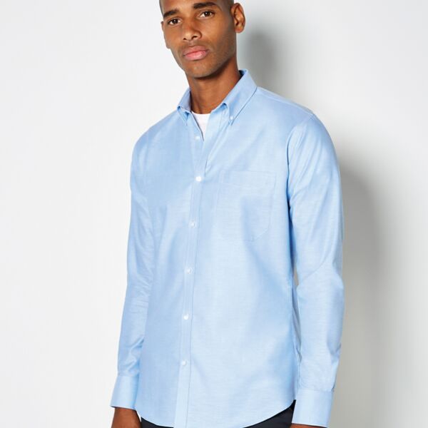 Kustom Kit Long Sleeve Slim Fit Workwear Oxford Shirt Thumbnail