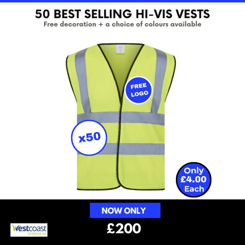 50x Hi-Vis Vests + Free Left Chest Logo Thumbnail