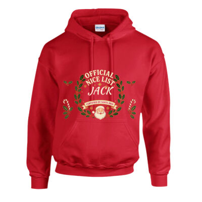 Personalised Official Nice List Hoodie