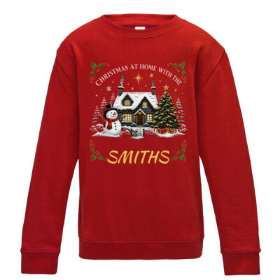 Personalised Kids Christmas at Home Jumper